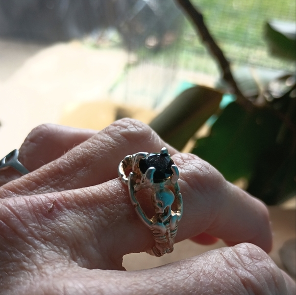 New ☠️keleton & Black Crystal Ring☠️ - Picture 10 of 11